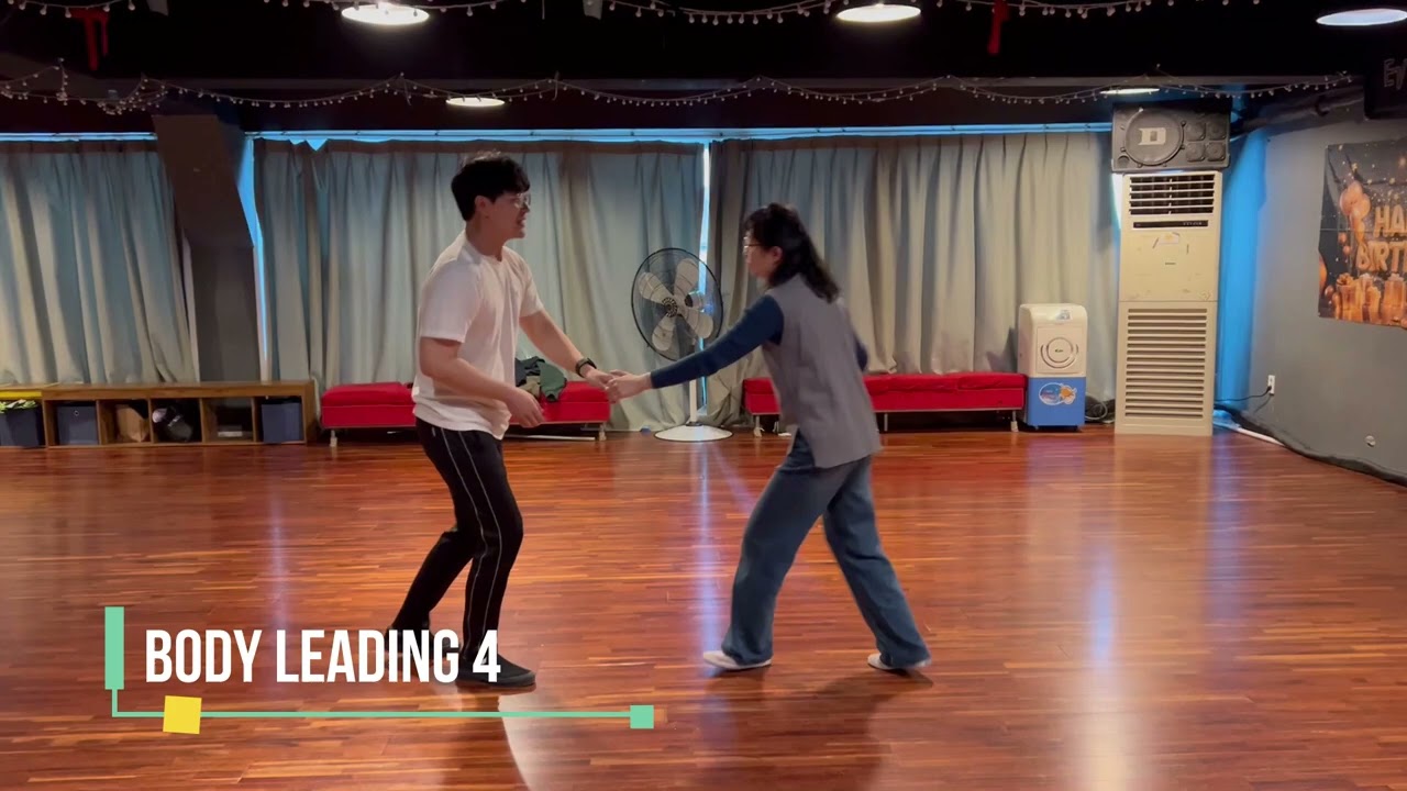 Body leading  in Lindy Hop(Swing Dance) 바디리딩 연습방법 4