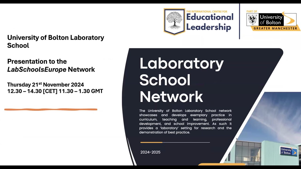 Seminar on Laboratory Schools: University of Bolton Lab School Network, with David Hopkins