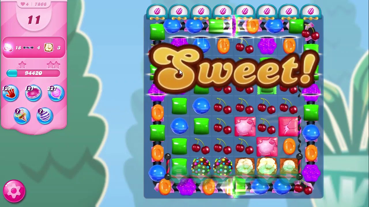 Candy Crush Saga LEVEL 7866 NO BOOSTERS