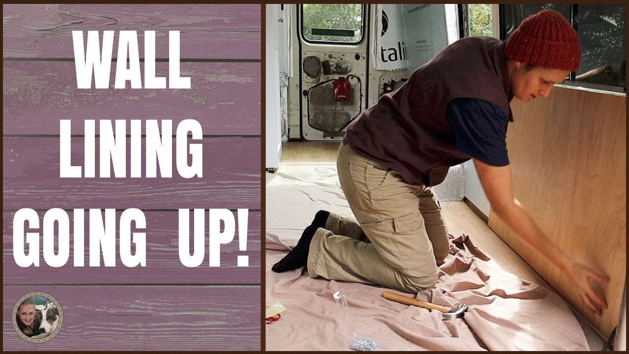 Installing the wall lining in my Toyota coaster bus