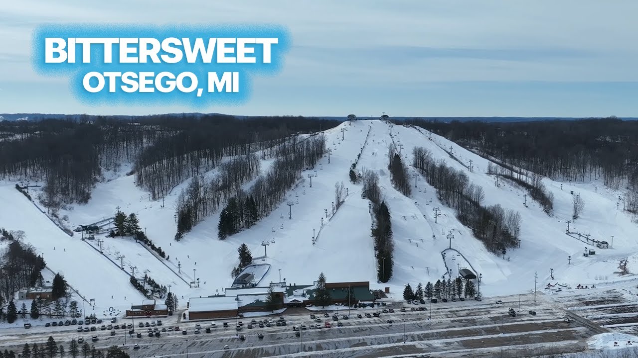 Горнолыжный курорт Bittersweet — полное видеообзор (от первого лица) — Отсего, Мичиган