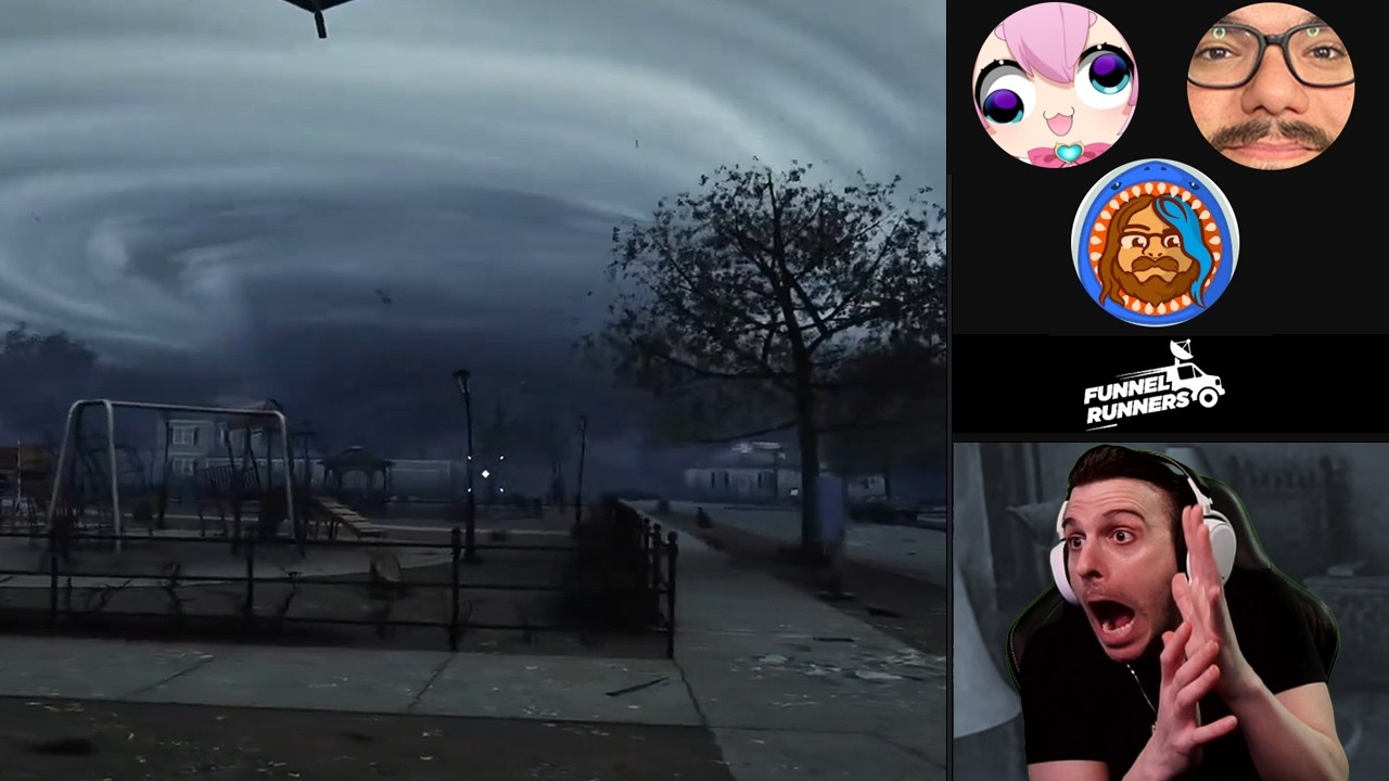 This Tornado Game was SO IMMERSIVE - Funnel Runners with Ray, Chibi, & Matt