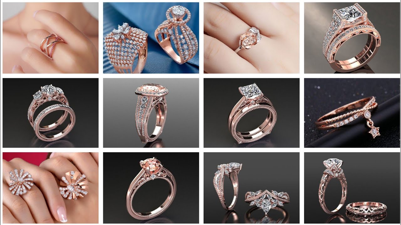 ROSE GOLD DIAMOND RINGS/#rose#gold#with #diamond #rings #design