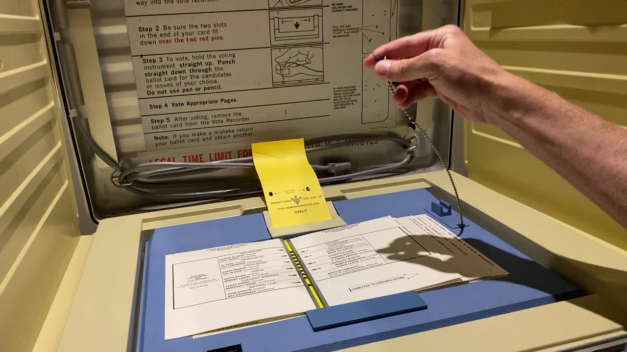 2000 Presidential Election - Voting Machine with Butterfly Ballot
