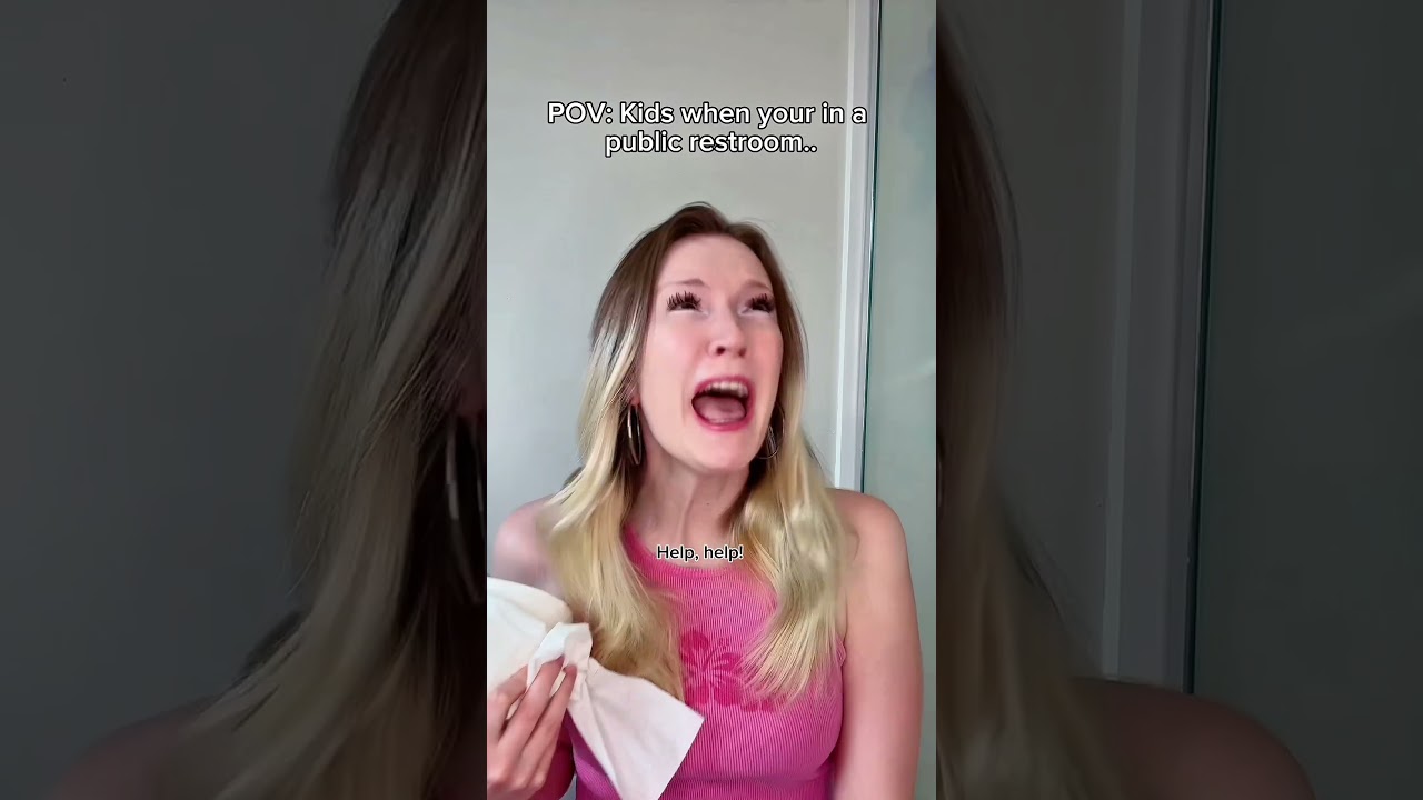 #pov Kids when you&rsquo;re in a public restroom.. #story #acting #relatable