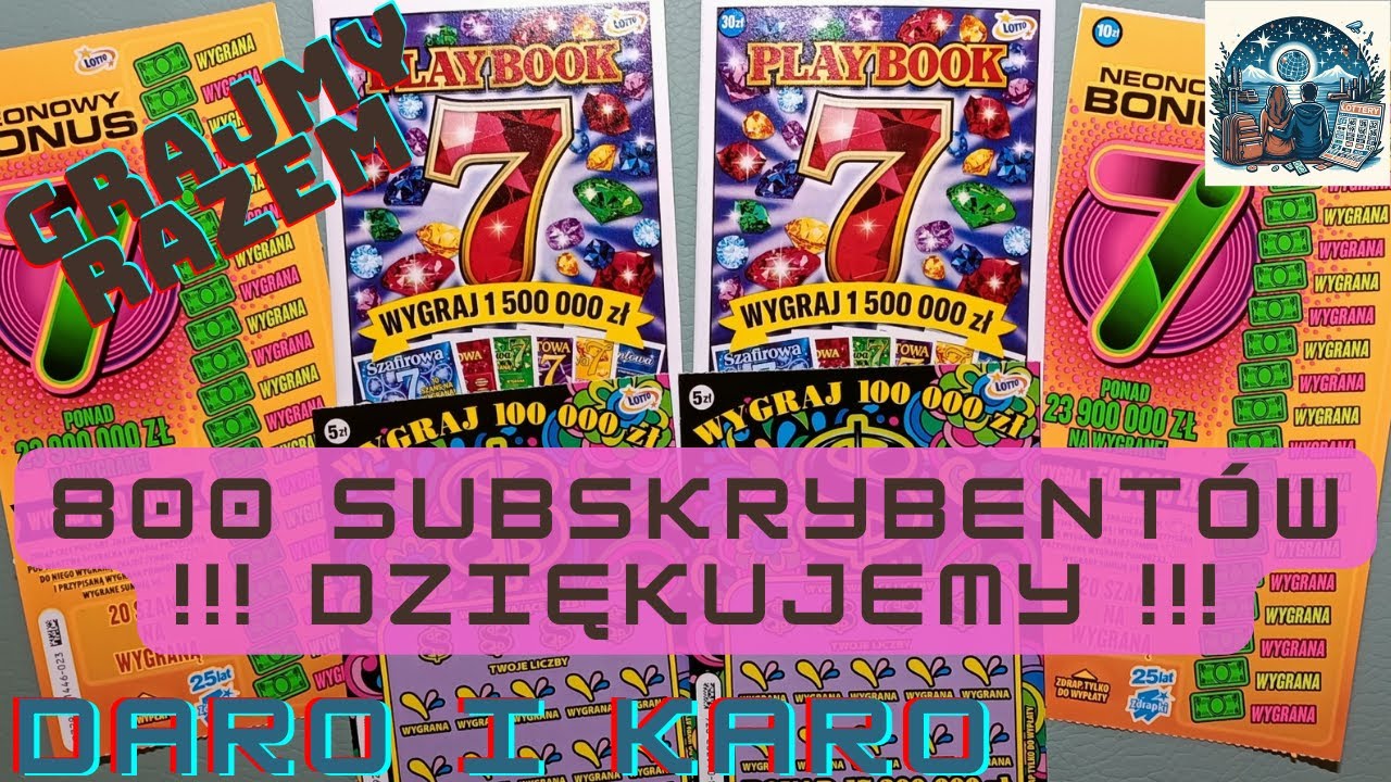 Daro i Karo. 🍀. 800 SUBÓW. Okrągły Wynik ‼️ Dziękujemy Wam😁🥳 . ODC #135 #lotto #zdrapki #scratch