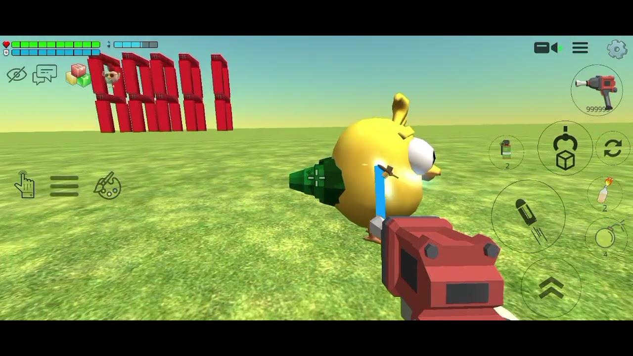 Playing Chicken gun With Random items
