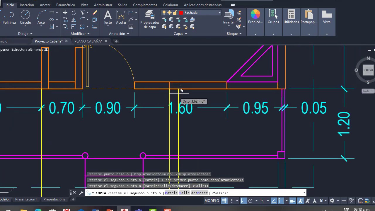 16.0 Fachada simple en AutoCAD