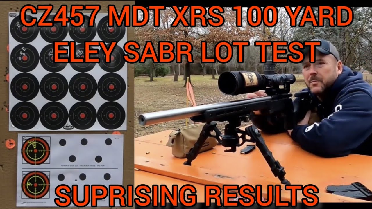 The CZ457 Lilja Barrel, MDT XRS Chassis, lot testing Eley SABR at 100 Yards, Amazing Results