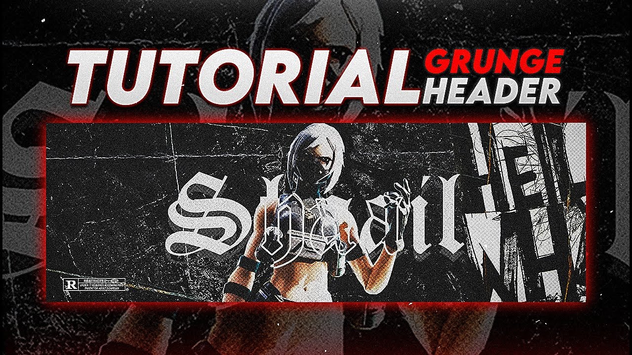 Tutorial: How To Make An Aesthetic Fortnite GRUNGE Header/Banner in Photoshop! 🎨 FREE TEMPLATE