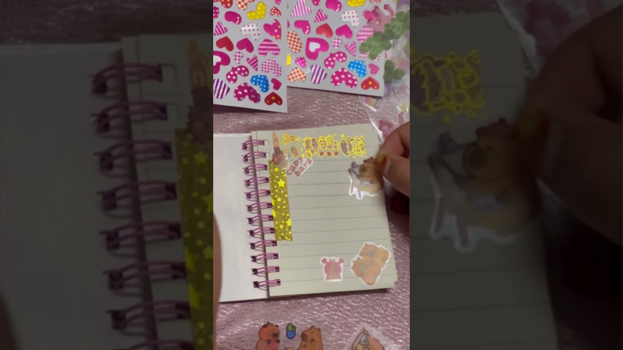 🤎easy capybara journal😍#shorts #journal #diy #cute |cutiecandle|￼￼
