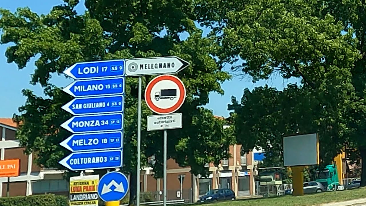 Melegnano (MI) in auto - 6X speed 🚙🇮🇹
