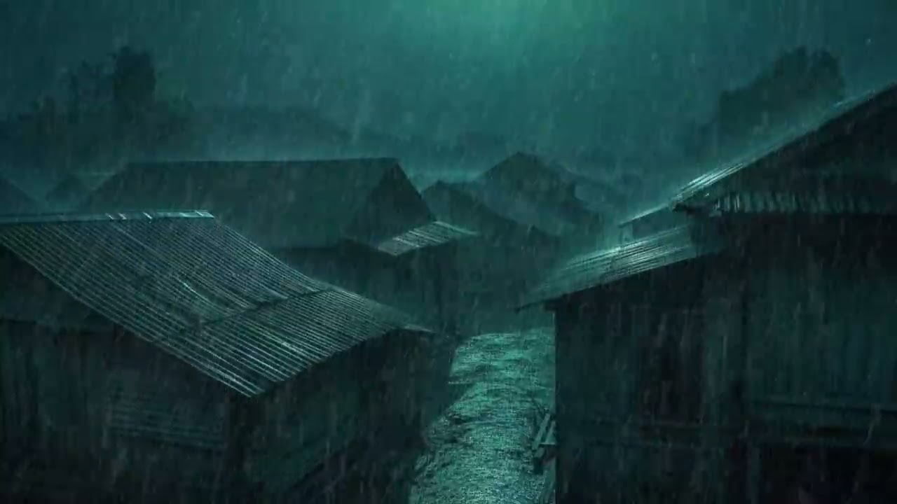 No Ads Rain Sounds for Sleeping - ASMR Torrential Rain On Tin Roof for Anxiety and Insomnia Calm