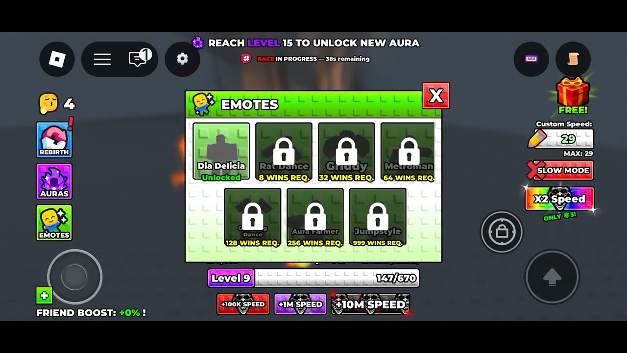 +1 speed aura escape#roblox 