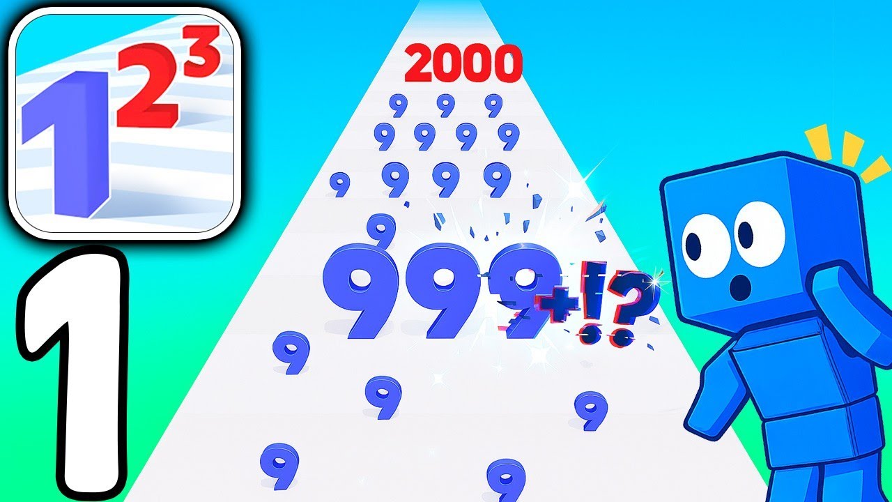 Number Master -Gameplay Walkthrough Part 1 -Run And Merge(ios,Android)
