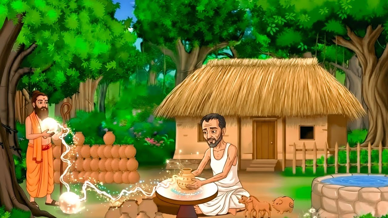 जादुई मोती का चमत्कारी रहस्य और गरीब कुम्हार | Moral Story |Hindi Kahani |Cartoon Video |Tales |