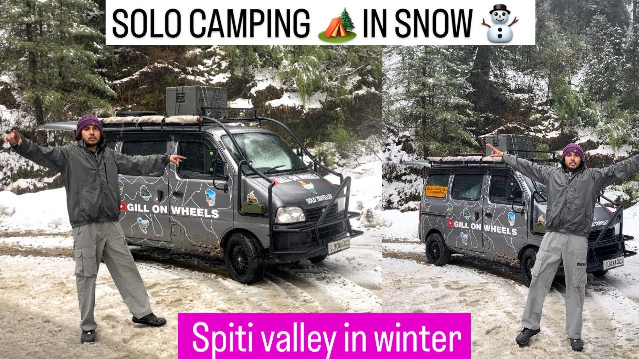 WINTER SPITI VALLEY 1 : SOLO CAMPING IN SNOW / ​⁠@GillOnWheels