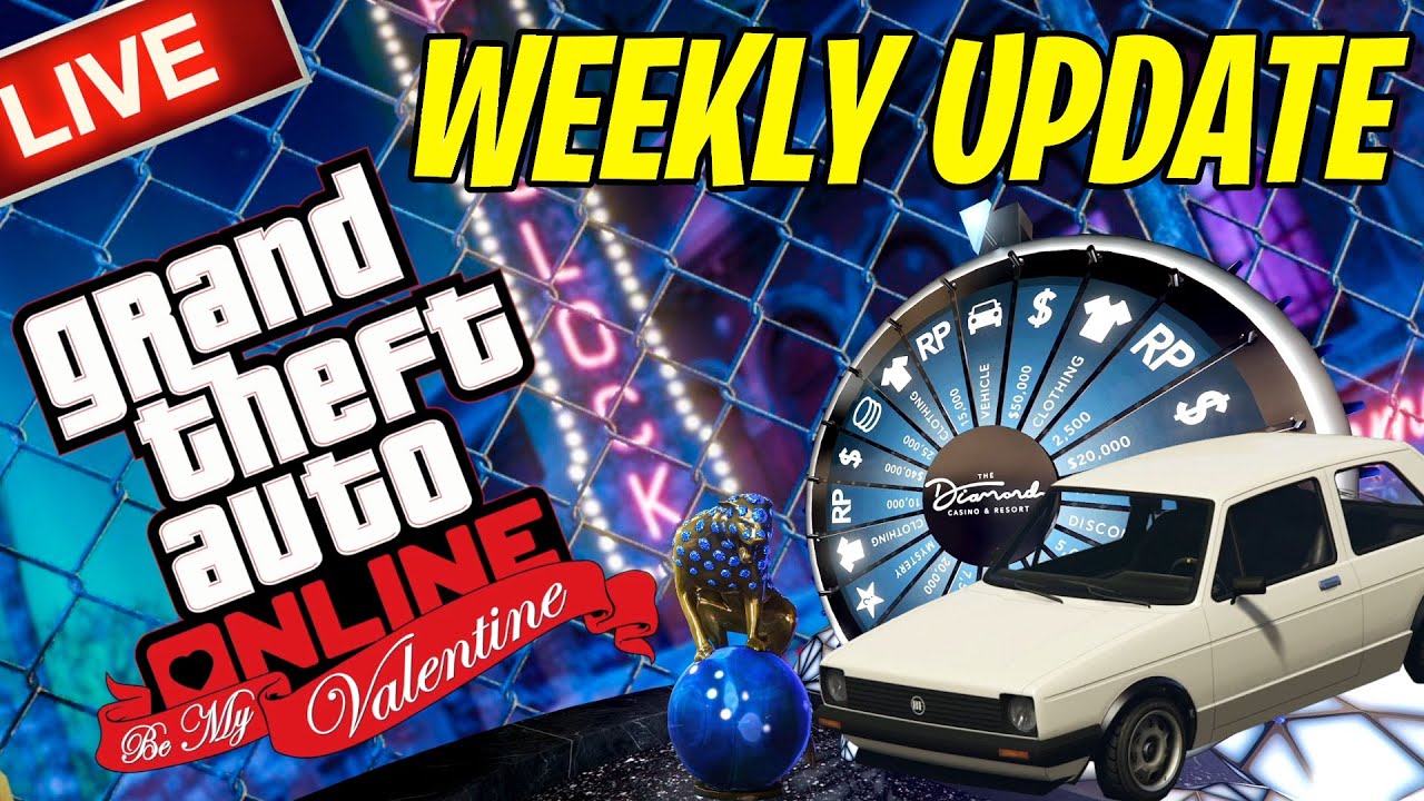 🔴GTA 5 ONLINE WEEKLY UPDATE, VALENTINES DAY DLC COUNTDOWN LIVE