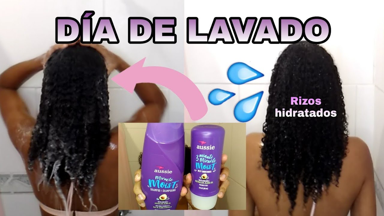 RUTINA DE LAVADO CON PRODUCTOS AUSSIE MIRACLE MOIST |CABELLO AFRORIZADO NATURAL 3C 4A|Rachell Santos