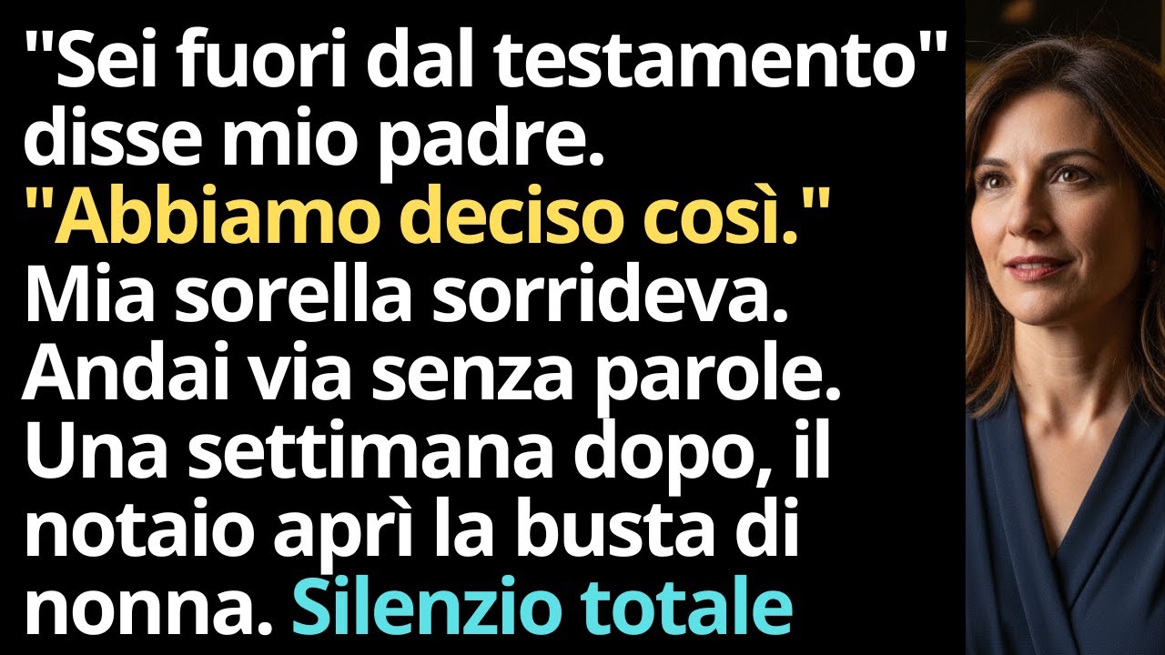 Mi Hanno Diseredato Per Dare Tutto A Mia Sorella—Ma La Nonna Aveva Lasciato Una Sorpresa Dal Notaio