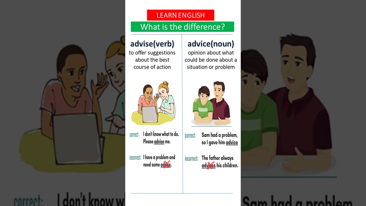 Advise vs advice | Difference between Advise and Advice | Learn English | English Tips #learning