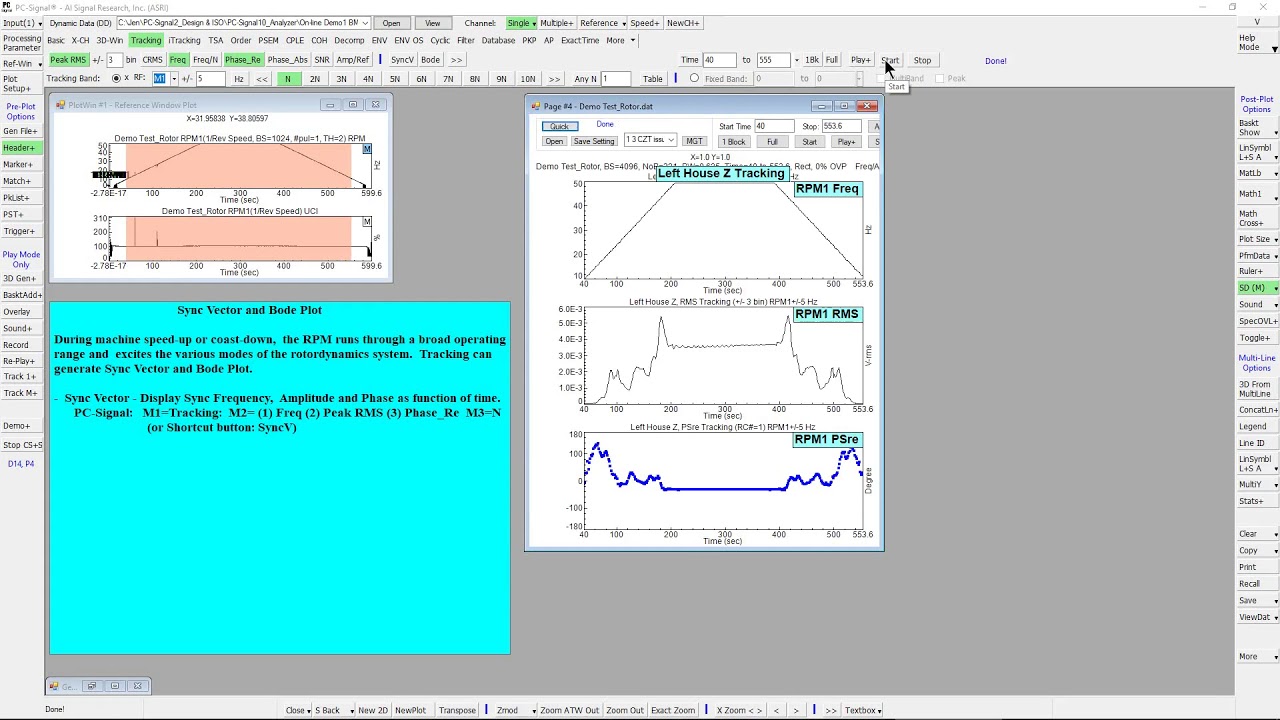Sync Vector & Bode Plot in PC-Signal