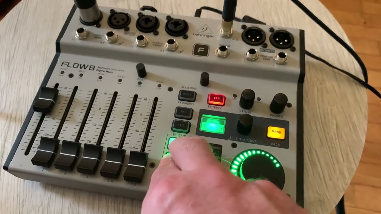 Behringer Flow 8 Gain Staging: Manuell und mit EZ Gain
