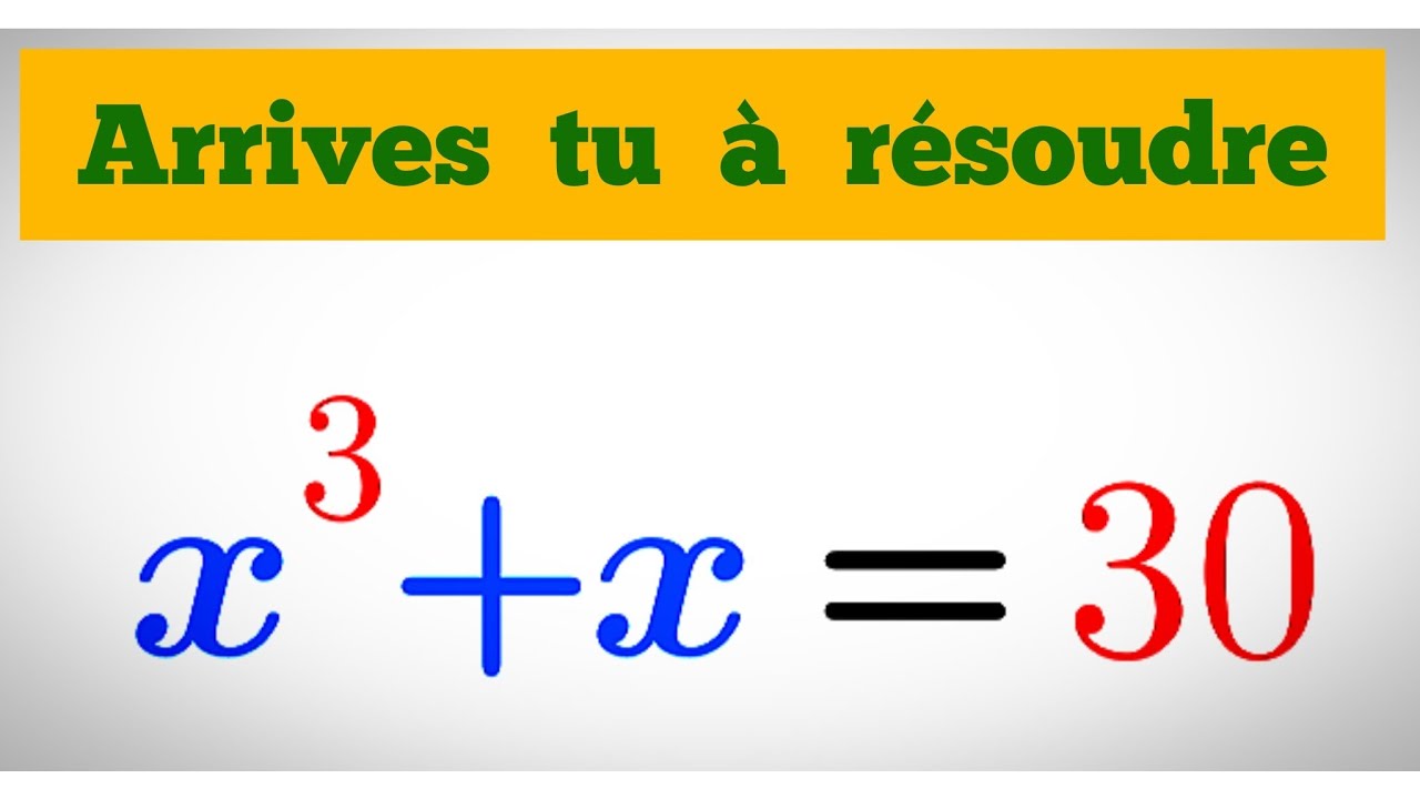 Peux-tu résoudre cette équation dans ℂ? 