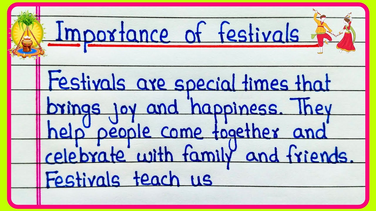 Essay on Importance of festival in English | Paragraph on Importance of festival essay