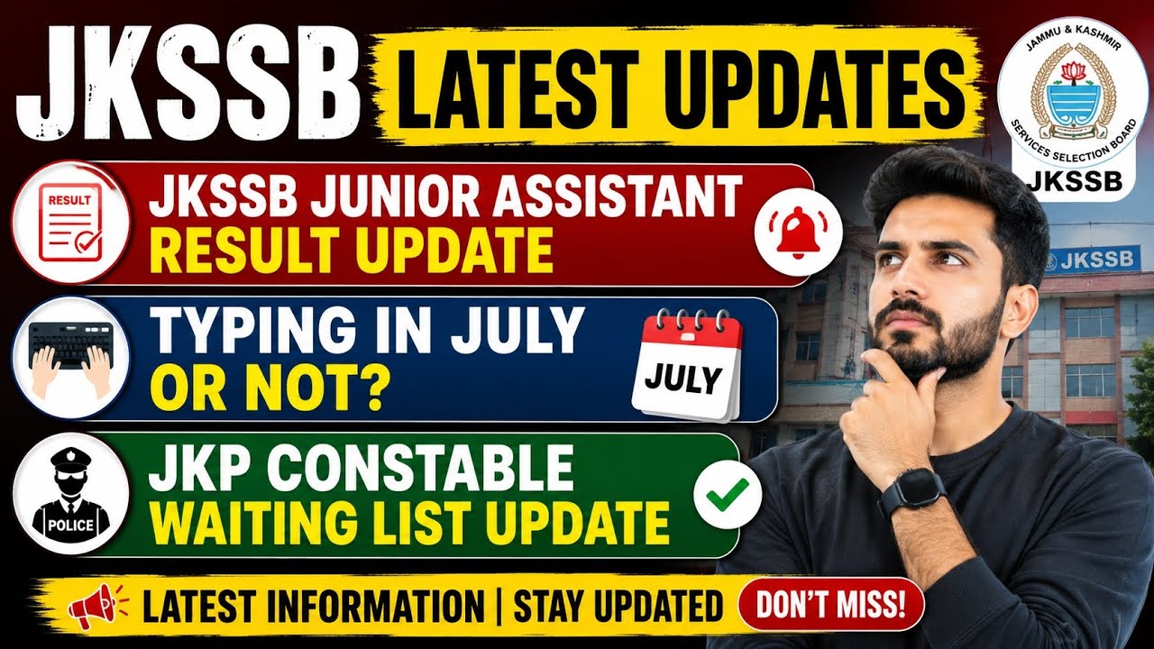 jkp constable waiting list 2026 | Jkssb junior assistant result 2026  | jkssb latest update 2026