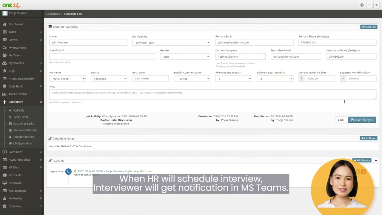 Chatbot Integration for Team Communication | One24
