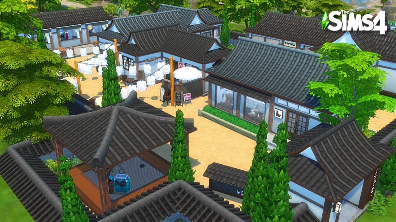 한옥 마을 건축 | 심즈4 건축 | Speed Build (NO CC)
