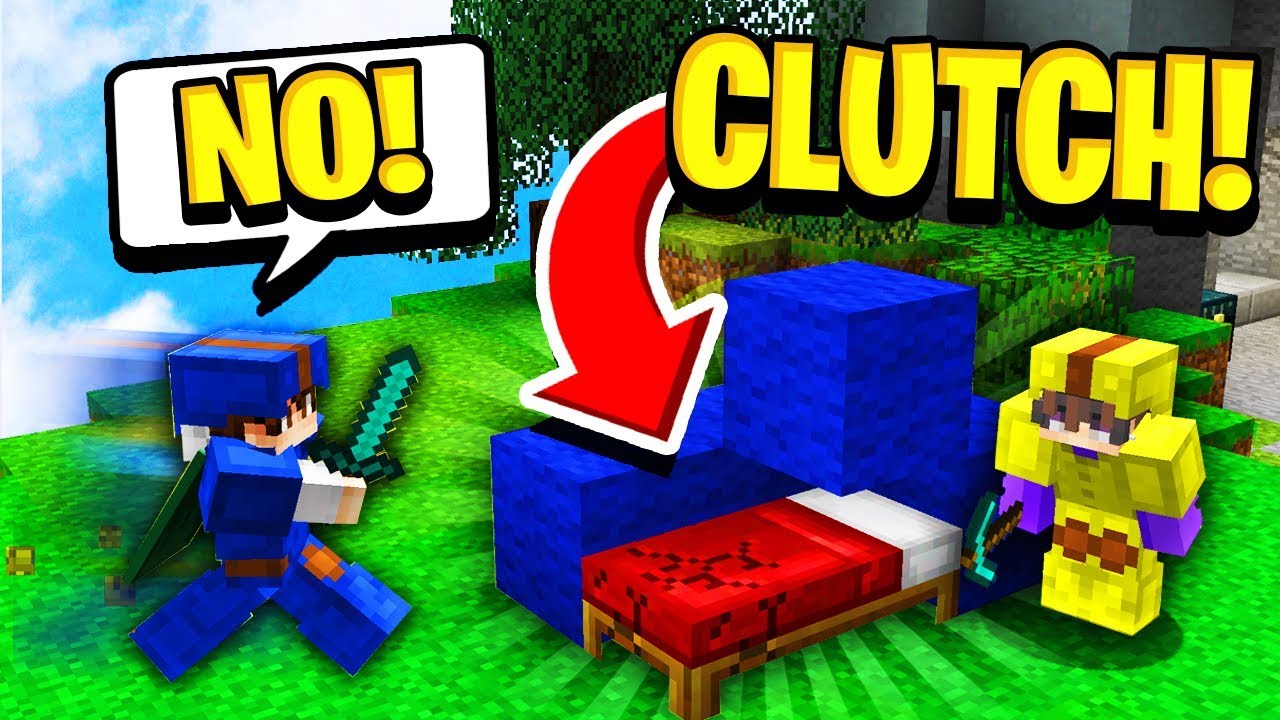 CLUTCH BED SAVE! (Minecraft Bed Wars)