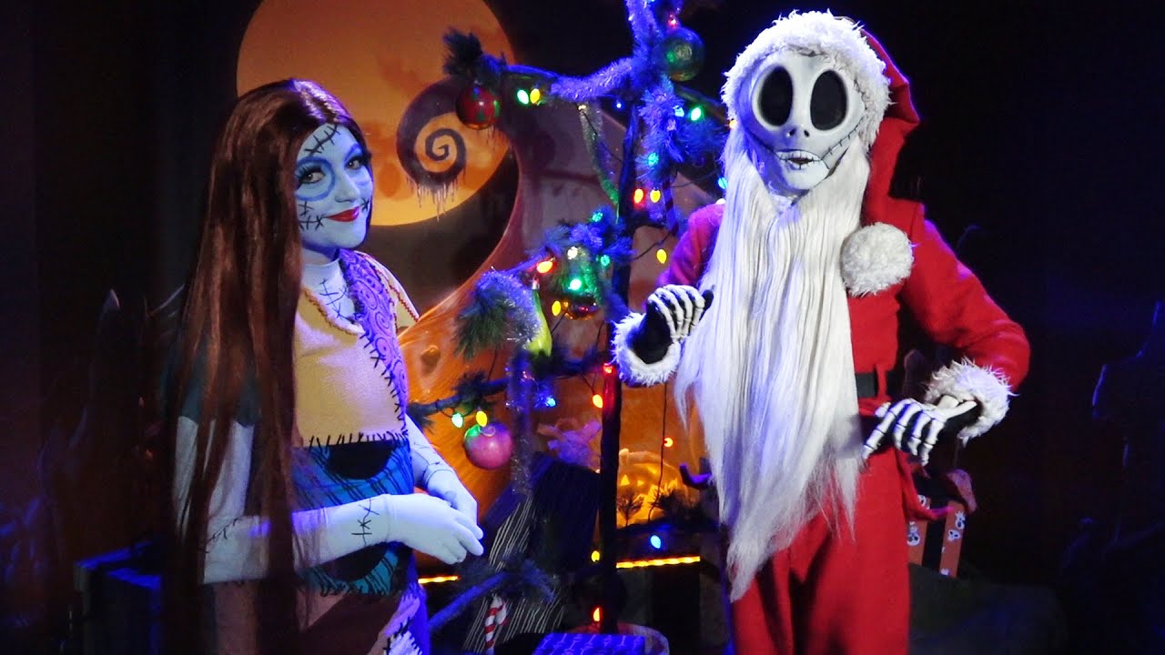 Jack Skellington as Sandy Claws with Sally Meet & Greet at Mickey's Very Merry Christmas Party 2022