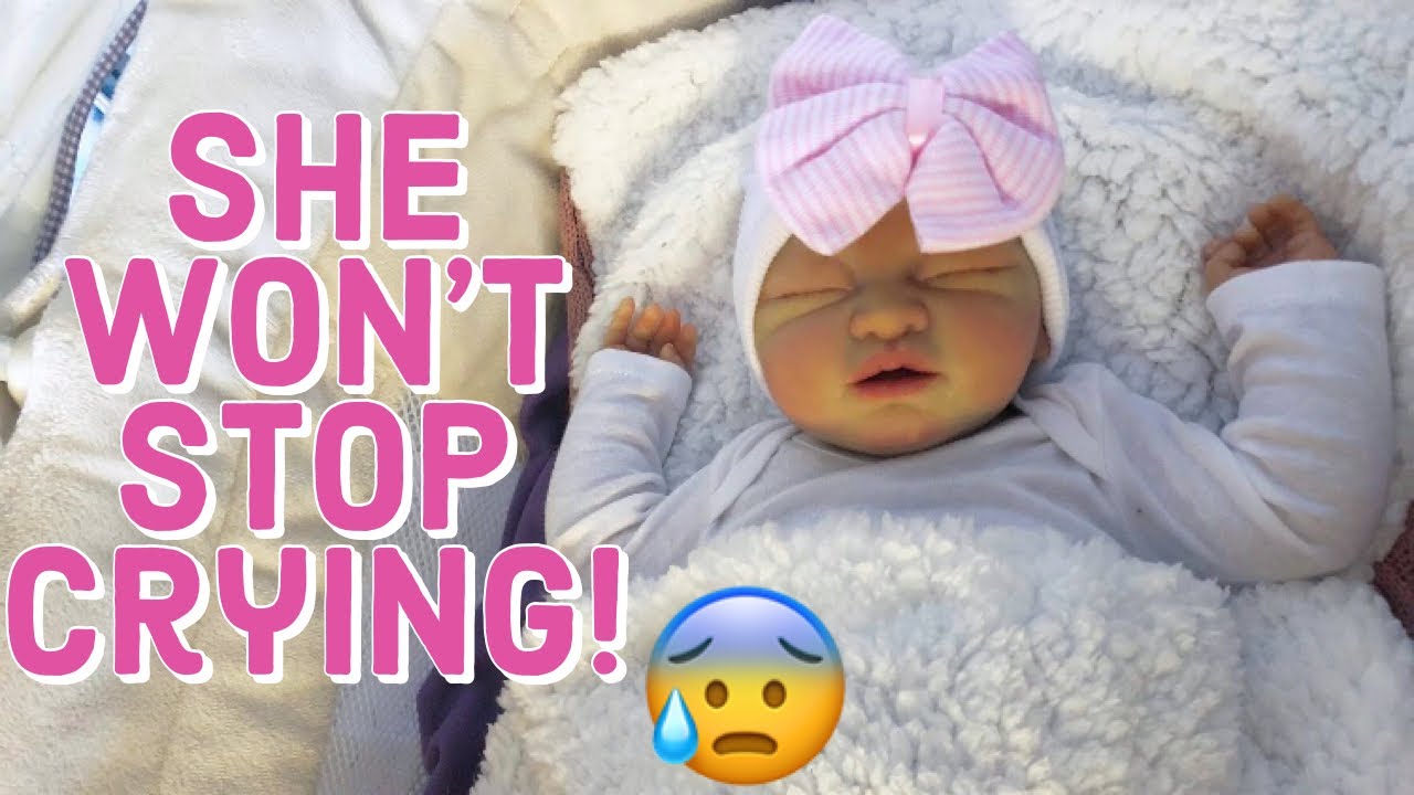 Silicone Newborn Baby Doll Won’t Stop Crying! Fussy Reborn Baby Day In The Life 😰