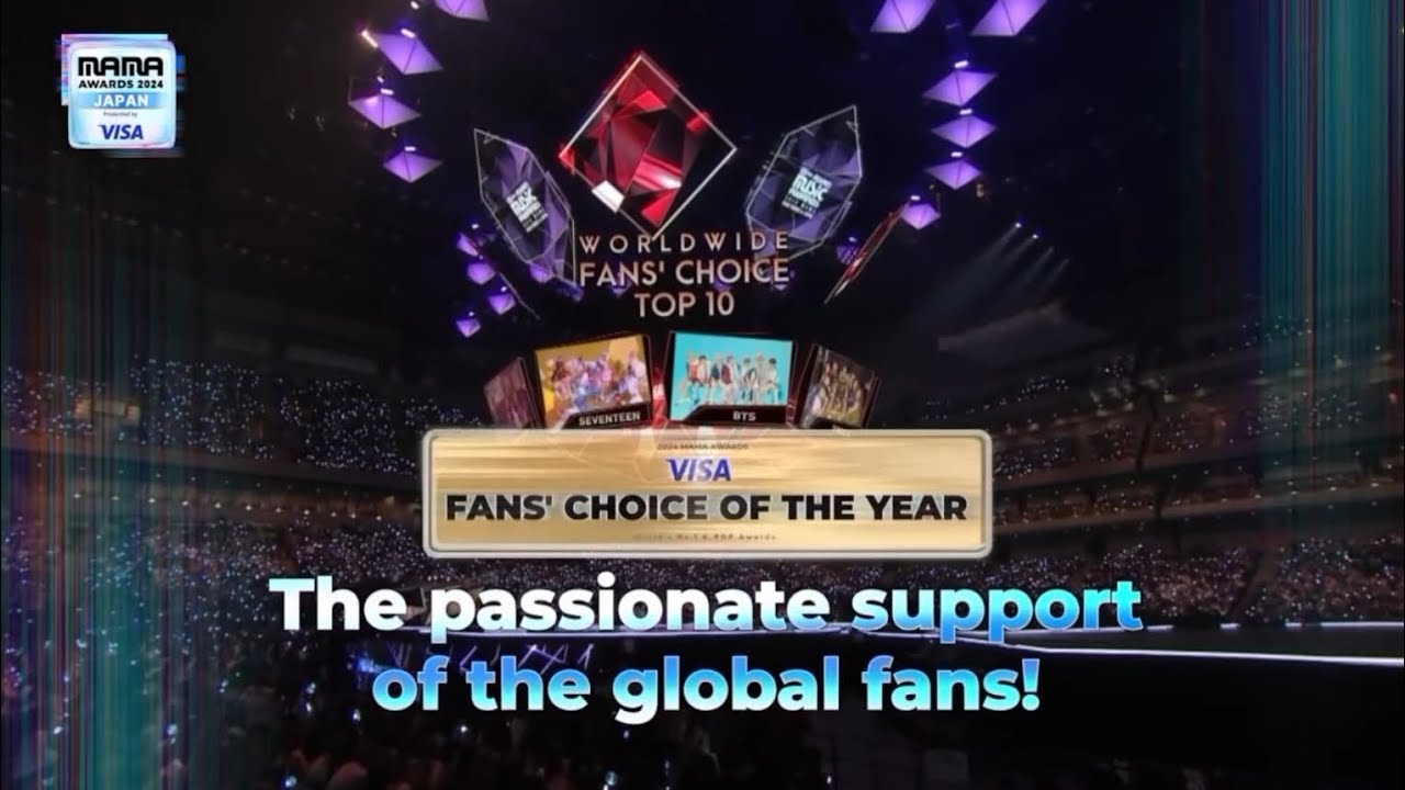 BTS Jimin winning the FAN'S CHOICE OF THE YEAR || mama awards 2024