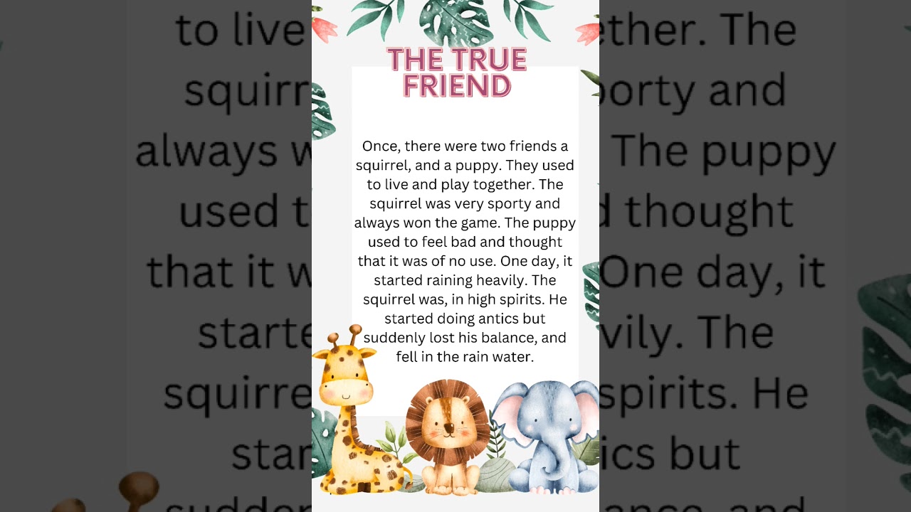 The True Friend | Short Stories | English Stories | Dream Big Education Story Time #story #kids