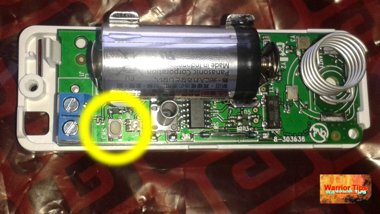 Como programar o sensor MC 302 PG2   abertura ou transmissor da VISONIC