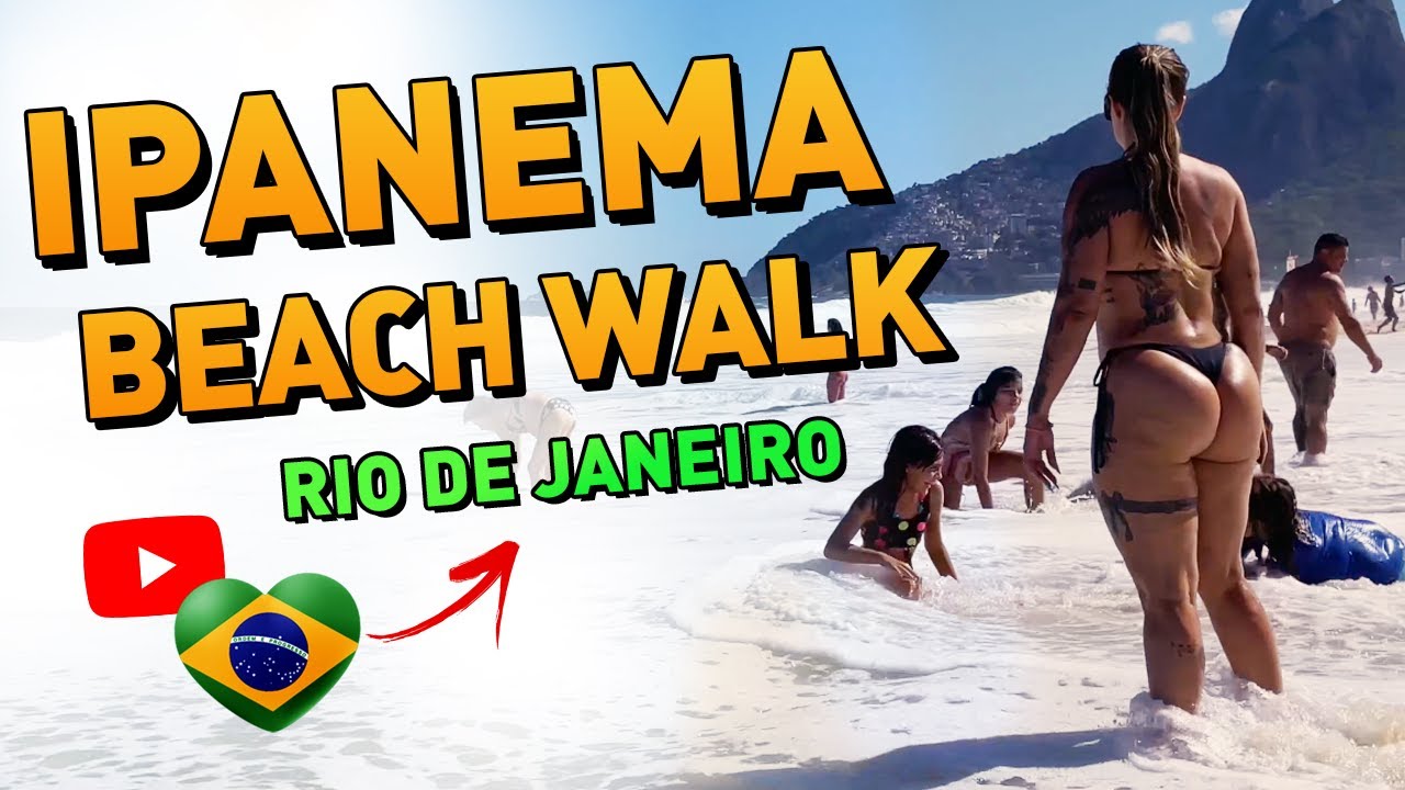 IPANEMA Sand Walk -🇧🇷 Rio de Janeiro BEACH [ 4K UHD ]