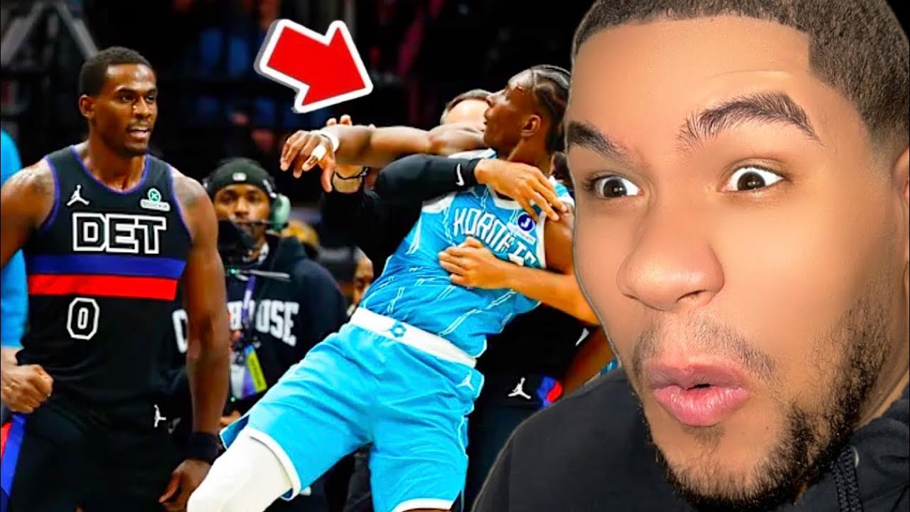 Reacting To Pistons Hornets FIGHT 