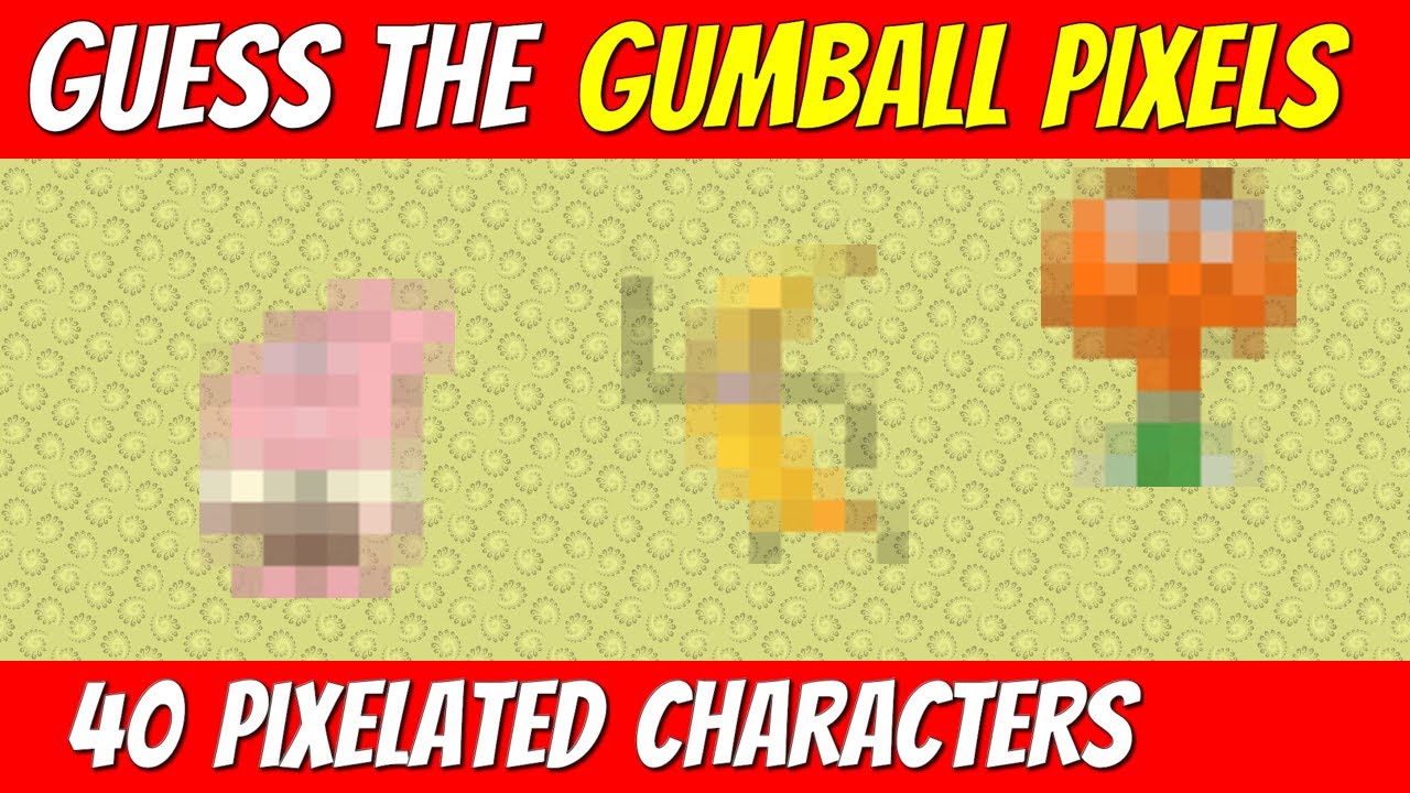 Guess the PIXELATED GUMBALL CHARACTER | Cartoon quiz challenge