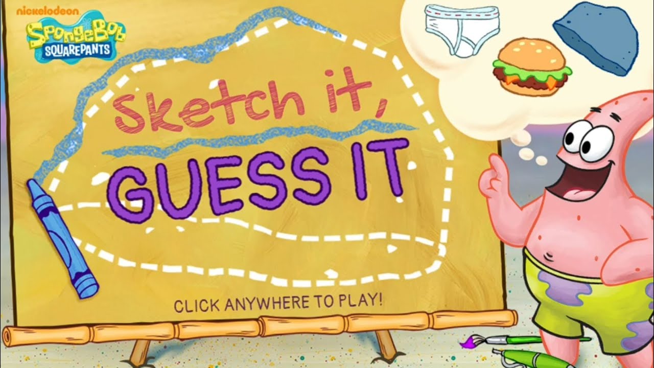 SpongeBob Sketch it, Guess it Walkthrough (Browser Game)