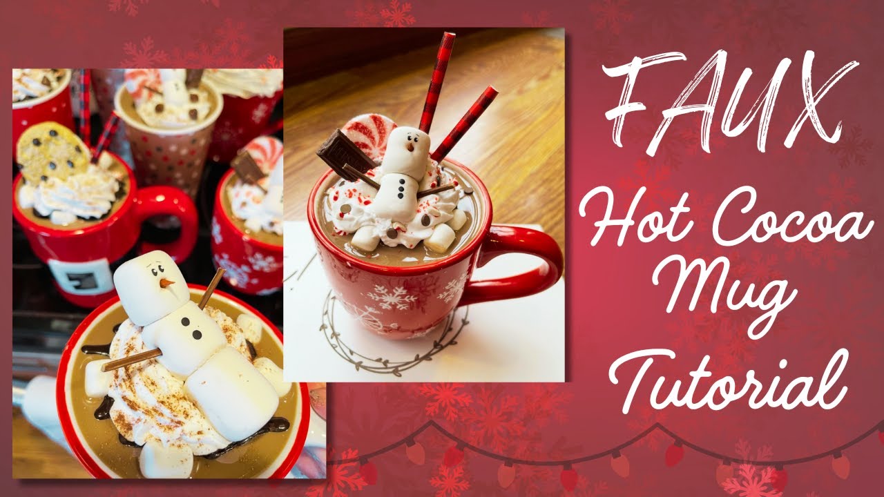 Part 2 | Craft With Me: VIRAL Faux Hot Cocoa Mug w/Snowman Marshmallow Topper Tutorial #christmas