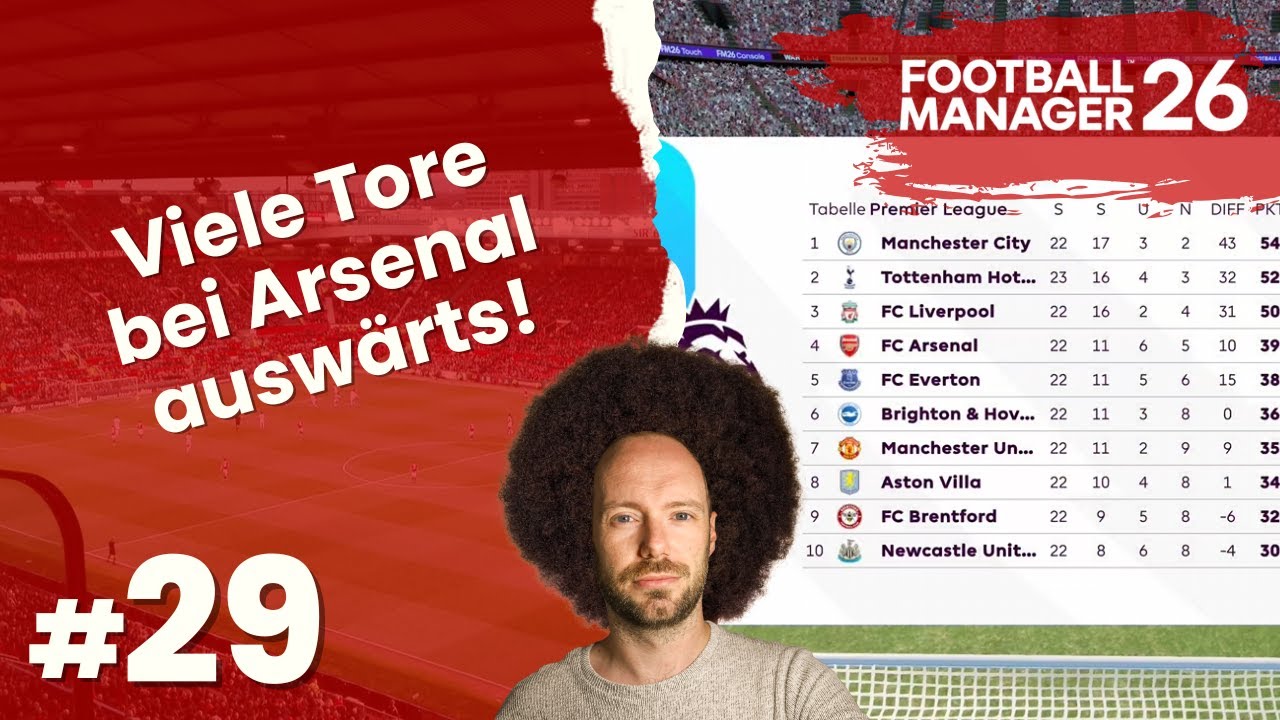 Lets Play Football Manager 26 | Rebuild Man Utd #29 - Kaderplaner & torreicher Fight gegen Arsenal!