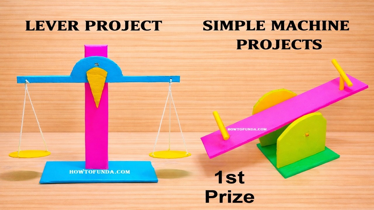 lever science project(simple machine) working model 3d  | seesaw - weighing balance | howtofunda