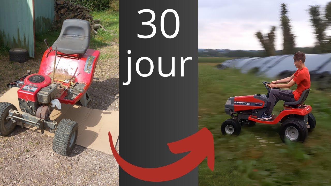 30 jours pour préparé un tracteur tondeuse de course