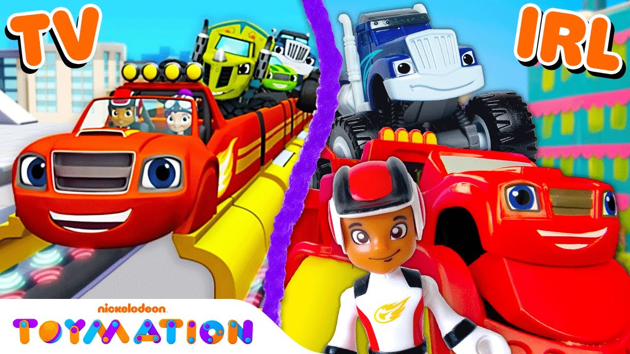 Blaze Chases The Mystery Bandit w/ Crusher! | Blaze and the Monster Machines Toys | Toymation