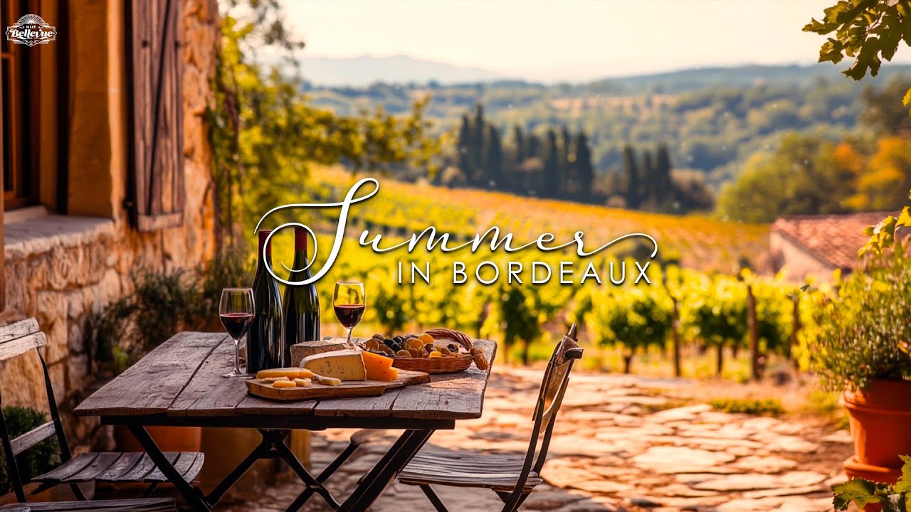 Summer in Bordeaux ☀️ Oldies Jazz Music Ambience ~ Afternoon Drinks in France