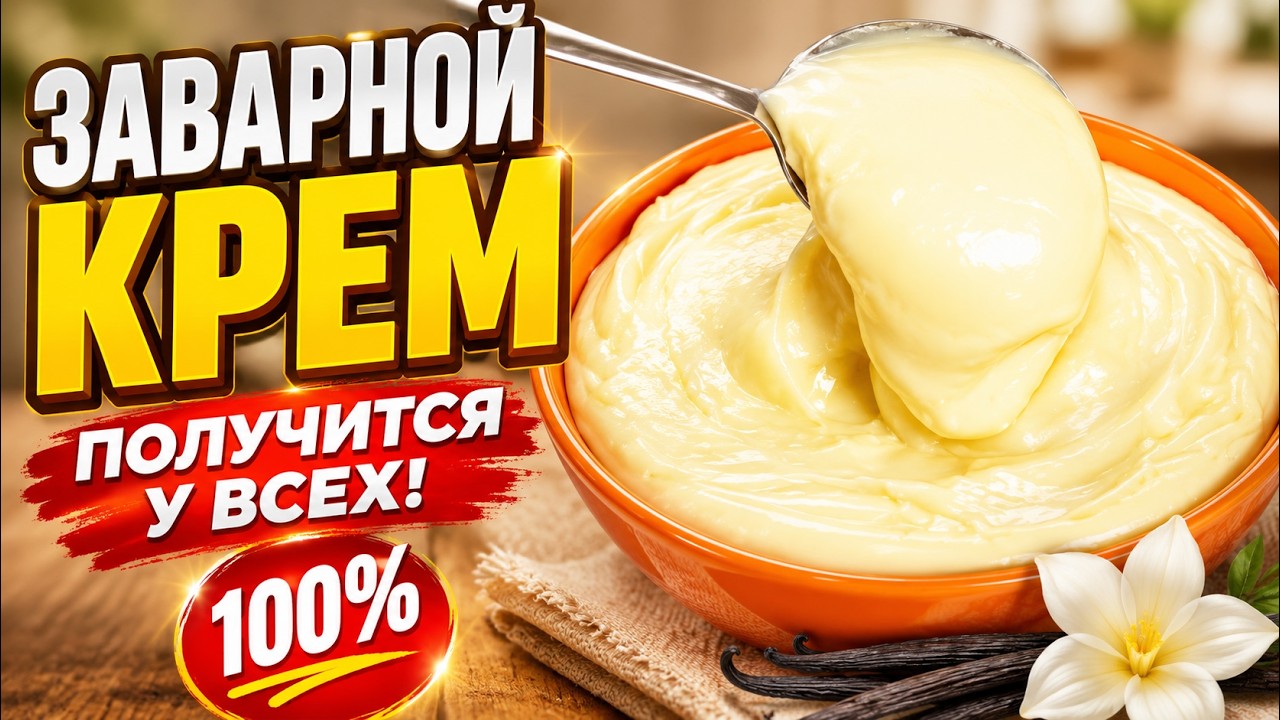 Как приготовить ЗАВАРНОЙ КРЕМ для ТОРТА. Получится у ВСЕХ 100%. Как приготовить заварной крем