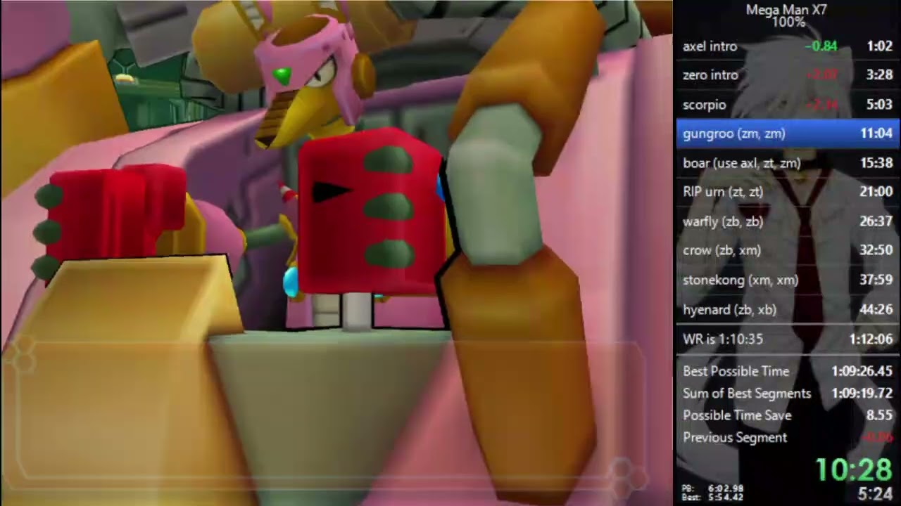 Mega Man X7 100% speedrun in 1:11:29 RTA